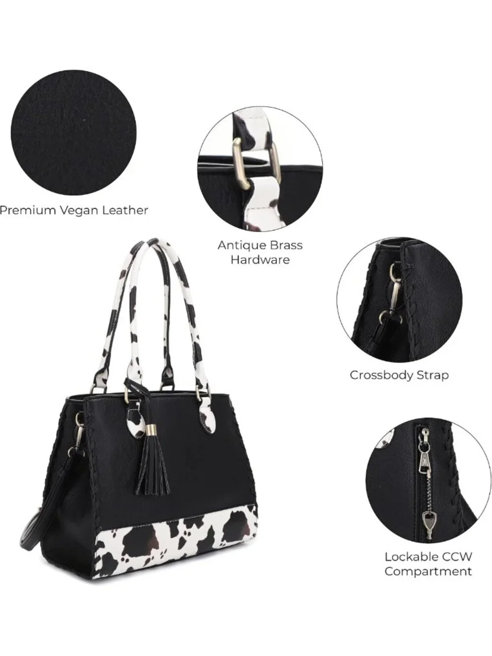 Stylish Montana Top Handle Satchel Purse | Women's Crossbody Tote Bag, Chic
